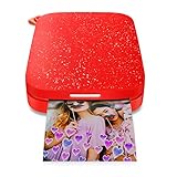 HP Sprocket 200 Portable Photo Printer | Instantly Print 2x3' Sticky-Backed Photos From Your Phone | Cherry Tomato (1AS90A)