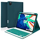 iPad Keyboard Case for 11' 2022/2021/2020/2018, 10.9 Inch Keyboard Case for Air 5th/4th Generation 2022/2020, 11 Pro 4th/3rd/2nd/1st Gen Cover with Pencil Holder, Backlit Detachable Keyboard(Teal)