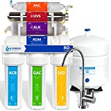 EXPRESS WATER UV Reverse Osmosis Water Filtration System – 11 Stage UV Water Filter with Faucet and Tank – Under Sink Water Filter with Alkaline Filter for added Essential Minerals 100 GDP