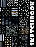 Black Paper Sketchbook: Big Sketchbook for Doodling & Drawing With Gel,, Metallic, Sharpies or Neon Highlighter Pens (Blank Drawing Books)