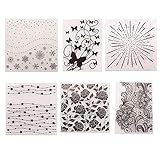 6Pcs Snowflake Butterfly Plastic Embossing Folder DIY Craft Template Molds Stamp Stencils Scrapbook Paper Cards Photo Album Making Tool Embossing Folders Handmade Art Craft Supplies Decorating Mold