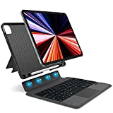 WIWU iPad Pro Keyboard Case for 11 inch iPad Pro (2022/2021/2020/2018), iPad 10th Gen, iPad Air 4/5th Gen, Bluetooth Magnetic Detachable Keyboard with Soft Silicone Protective Case, Touchpad