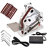 Cozyel 110V Mini Belt Sander Electric Sanding Polishing Grinding Machine Knife Apex Edge Sharpener 9000RPM with 10PCS Abrasive Belts for Metal Wood Acrylic Polish