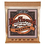 Ernie Ball Earthwood Medium Phosphor Bronze Acoustic Guitar Strings, 13-56 Gauge (P02144)