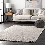 nuLOOM Daniela Farmhouse Chunky Jute Area Rug, 3' x 5', Off-white