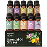 Essential Oils Set - Top 10 Organic Therapeutic-Grade Gift Set Blends for Fragrance, Diffusers, Humidifiers, Aromatherapy, Massages, Office, Soap Scents, Candle Making, Slime - Skin & Hair (10mL)