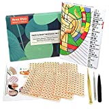 Multi-Condition Ear Seeds Acupuncture Kit, Facial Reflexology Tools, with Acupuncture Ear Press Seeds 600Pcs, Acupuncture Pen, Acupressure Ear Chart, Tweezers