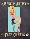 Makeup Artist Face Charts: Makeup cards to paint the face directly on paper with real make-up - Ideal for: professional make-up artists, vloggers and cosplay influencers - 150 cards - Size 8,5x11