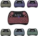 [Mega1Comp]-Bluetooth Backlit Mini Wireless Keyboard Touchpad Rechargeable Backlight Handheld Remote for nVidia Shield, Google Smart TV, Fire TV Cube/Pendant, Latest Fire Stick 4K, KODI Box, HTPC