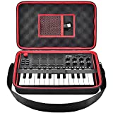 Case Compatible with AKAI Professional MPK Mini MK3/ Play/ for MKII 25 Key USB for MIDI Keyboard Controller. Travel Carrying Storage Holder with Mesh Pocket and Shoulder Strap (Box Only)