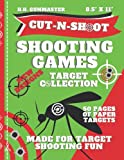 HHGunmaster Cut-N-Shoot - Shooting Games Target Collection Book: Over 50 Fun Paper Targets Designed for BB, Pellet, Air-soft, Pistol, Shot Gun, Rifle & Archery Shooters