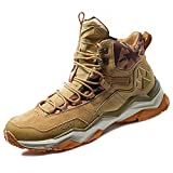 Rax Men's Wild Wolf Mid Venture Waterproof Lightweight Hiking Boots,Light Khaki, 9.5 D(M) US