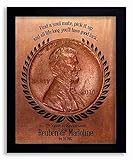 8x10 Framed Art Print - 7 Year Anniversary Find a Penny Good Luck Personalized Faux Copper Gift of Tin - With Solid Wood Frame & Gift Wrapping LTC-P1467