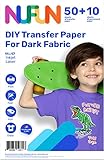 NuFun Activities Inkjet Printable Iron-On Heat Tshirt Transfer Paper 11x17 (50, Dark Fabrics)