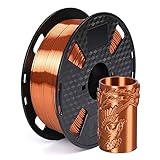 Silk Copper PLA Filament 1.75 mm 1KG 3D Printing Filament 2.2LBS Shine Silky Metallic Metal Copper Gold Silver Bronze PLA 3D Printer Material HZST3D