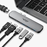 USB C Laptop Docking Station Dual Monitor for MacBook Pro/Air, 6-in-2 Dual 4K USB C Hub Adapter, USB C Dock with 2 HDMI, 3 USB 3.0 Ports, PD 3.0 Charging, Plug and Play