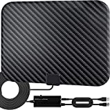 Amplified HD Digital Indoor/Outdoor TV Antenna Long 380+ Miles Range,Support 360°Reception 4K 1080p for Smart/Old Television,Amplifier Signal Booster for Local Channels-18ft Coax Cable