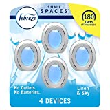 Febreze Small Spaces, Plug in Air Freshener Alternative for Home, Linen & Sky, Odor Eliminator for Strong Odor (4 Count)