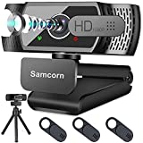 Webcam with Microphone for Desktop,1080P HD USB Webcam Live Streaming Laptop PC Computer Web Camera for Video Calling Conferencing Recording Gaming, 3D Noise Reduction