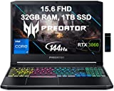 2021 Acer Flagship Predator Helios 300 Gaming Laptop 15.6' FHD 144 Hz 3ms IPS Intel Octa-Core i7-11800H 32GB RAM 1TB SSD GeForce RTX 3060 6GB RGB Backlit Thunderbolt WiFi6 Win10 with ES 128GB USB