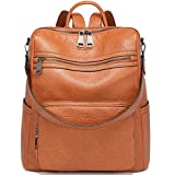 LSW Women Backpack Purse Fashion Leather Large Designer with Laptop Compartment Luggage Strap Travel Ladies Shoulder Bags Convertible Satchel Handbags