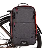 Two Wheel Gear - Pannier Backpack Convertible LITE (22 Litre) - Weatherproof 2-in-1 Bike Commuting and Laptop Travel Bag, Graphite Grey