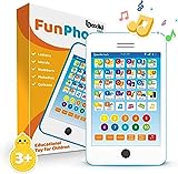Boxiki kids Kids Phone - Touch Learning Pad with 6 Games to Learn Letters, Numbers, Music & Words, Learning Toys for 3 Year Old and Up