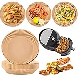 Air Fryer Disposable Paper Liner, 100PCS Non-Stick Parchment Paper Liners, 6.3 Inch Oil-Proof Parchment Round Baking Paper for Air Fryer Roasting Microwave Oven Frying Pan
