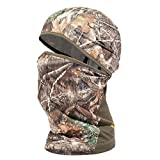 HOT SHOT Men's Grouse Stretch Polyester Convertible Balaclava, Realtree Edge, One Size