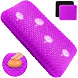 Gel Seat Cushion for Long Sitting, Purple Gel Cushion for Wheelchair Large & Thick, Gel Chair Cushion Soft & Cool, Breathable Gel Car Seat Cushion Reduce Sweat, Gel Pressure Relief Cushion ( Large )