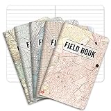 Field Notebook - Antique Map Patterns - Lined Memo Book (3.5'x5.5') - ELAN-FN-003L