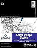 Canson Artist Series Comic Manga Sketch Pad, 8.5' x 11', Fold-Over Cover, 50 Sheets (100510879), Count