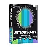 Astrobrights Color Paper, 8.5' x 11', 24 lb/ 89 gsm,'Cool' 5-Color Assortment, 500 Sheets(20274)