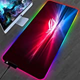 Mouse Pads Red Blue Republic Game Kawaii RGB Gaming Mouse Pad Laptop PC Keyboard LED Backlight Gamer for CSGO Gaming Desk 12 inch X 24 inch, 300X600mm