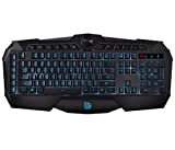 Thermaltake Tt eSPORTS Challenger Prime 3 Color LED Backlighting Anti-Spill Anti-Ghosting Membrane Gaming Keyboard KB-CHM-MBBLUS-01 , Black