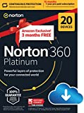 Norton 360 Platinum, 2023 Ready, Antivirus software for 20 Devices with Auto Renewal - 3 Months FREE - Includes VPN, PC Cloud Backup & Dark Web Monitoring [Download]