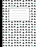 Green Inky Doodle Wide Ruled Composition Notebook, Numbered Pages, 8.5 x 11 inch (Note-Taking System) Pages: 220
