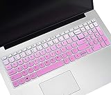 Keyboard Cover for Lenovo Ideapad 3 15 15.6' 17.3'/ Lenovo Yoga C740 C940 15.6/ Lenovo IdeaPad 320 330 330s 340s 520 720s S145 L340 S340 15.6'/IdeaPad 320 330 17.3 Laptop Keyboard Skin, Pinkish Purple