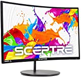 Sceptre Curved 24' Gaming Monitor 75Hz HDMIx2 VGA 98% sRGB R1500 Build-in Speakers, Machine Black 2022 (C249W-1920RN Series)