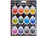 Tsukineko MD-012-100 12-Piece Assortment Memento Dew Drops Fade-Resistant, Gum Drops