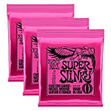 Ernie Ball 2223 Nickel Super Slinky Custom Gauge Electric Guitar Strings Regular - 3 Pack