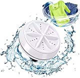 Mini Washing Machine Ultrasonic Turbine Washing Machine Portable Turbo Washer for Travel Business Trip or College Rooms