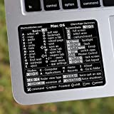 SYNERLOGIC (Universal for Mac) Mac OS Reference Keyboard Shortcut Sticker, No-Residue Laminated Vinyl - for Any MacBook Air/Pro/iMac/Mini (Black)