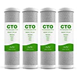 SimPure 5 Micron 10' x 2.5' Whole House Carbon Sediment Water Filter Cartridge Replacement for Home Under-Sink & Countertop Filtration System,10 inch RO Unit, Dupont WFPFC8002, FXWTC, SCWH-5 (4 Pack)