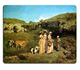 MSD Mouse PadPeople With Animals Gustave Courbet 1819 To 1877 Artwork Name Young Ladies Of The Village 1851 52Customized Desktop Laptop Gaming Mouse-pad