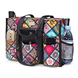 TOPDesign Utility Water Resistant Tote Bag with 13 Exterior & Interior Pockets, Top Zipper Closure & Thick Bottom Support, Perfect Gifts for Working Women, Teachers, Nurses, Accountants (Yoga)