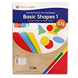 FreshCut Crafts | Basic Shapes 1 | 676 Punch-Out Geometric Paper Shapes for Math and Crafting