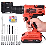 20V Cordless Drill Driver with 100Pcs Accessories Portable Electric Power Drill Set, 2-Speed Variable Trigger, 3/8'' Keyless Chuck, 18+1 Clutch and 2Ah Lithium-Ion Battery