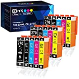 E-Z Ink (TM) Compatible Ink Cartridge Replacement for Canon PGI-270XL CLI-271XL PGI 270 XL CLI 271 XL to use with MG6821 TS5020 TS9020 (3 Large Black,3 Small Black,3 Cyan,3 Magenta,3 Yellow) 15 Pack