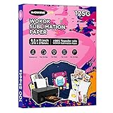 WOKOK Sublimation Paper 8.5x11 Inch 100 Sheets for Any Inkjet Printer which Match Sublimation Ink
